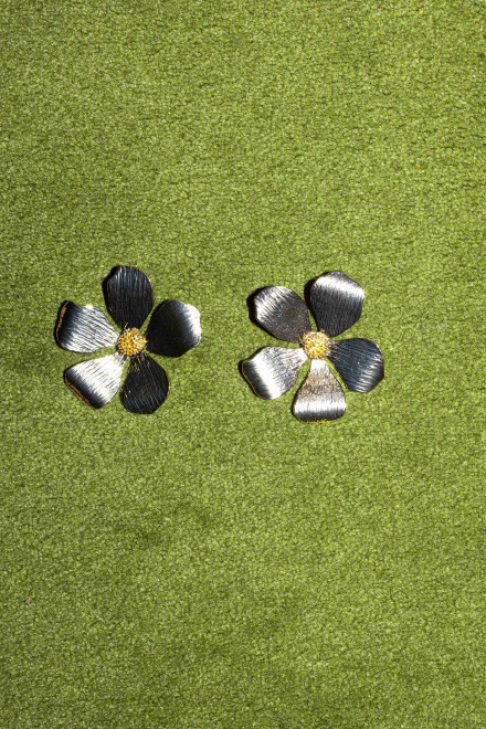 Boucles d'oreille Flore doré Orta