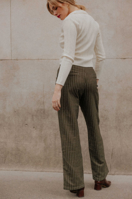 Pantalon Amandine Rayure kaki Orta