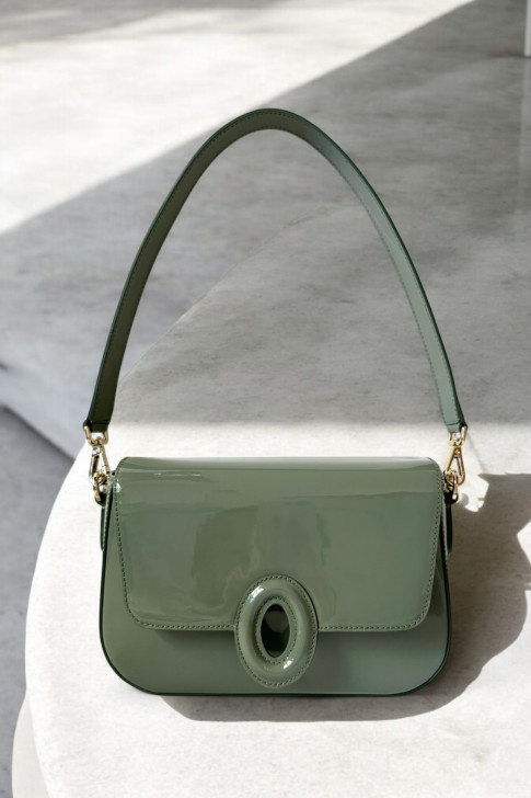 Le Bruxelles Sage Patent Leather Bag