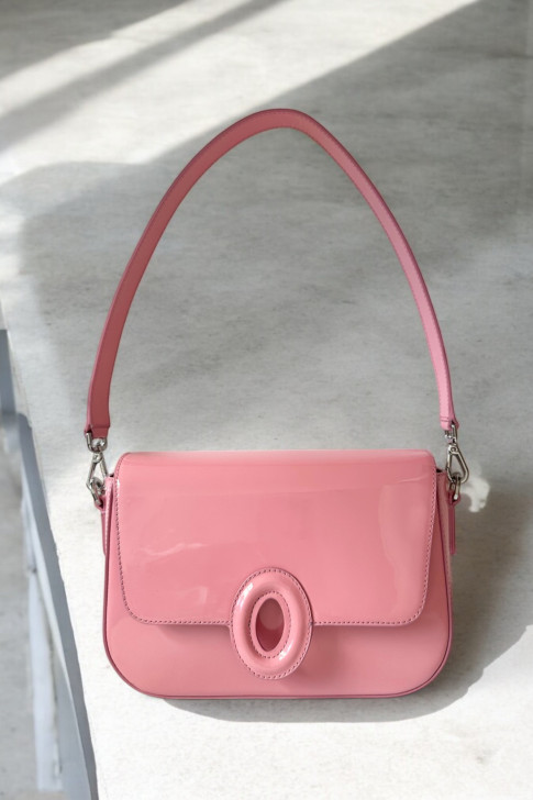 Le Bruxelles Pink Patent Leather Bag