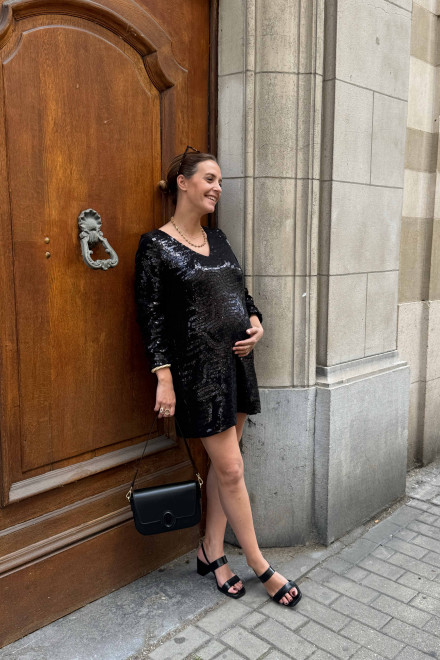 Robe Maelis sequin noir orta