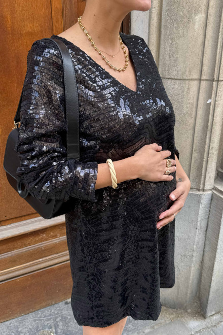 Robe Maelis sequin noir orta