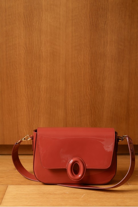 Sac Le Bruxelles Vernis terracotta