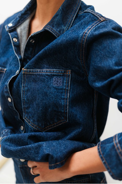 Roxane raw denim shirt