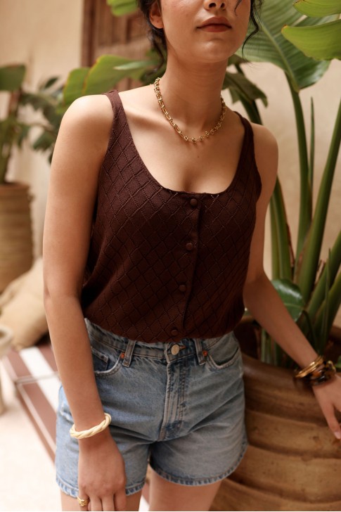 Mahaut chocolate tank top