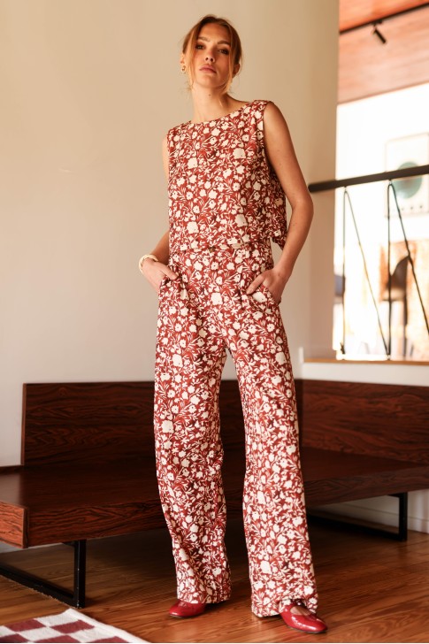 Gabriel pants roussillon brick