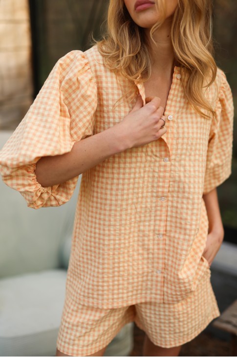 Yellow vichy Anne blouse