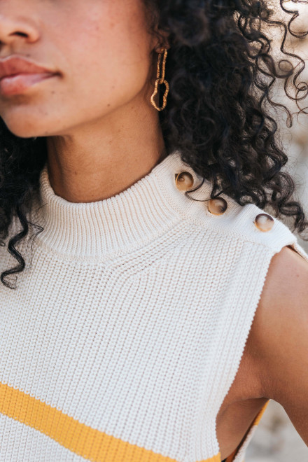 Charlene rayures jaunes top - Orta